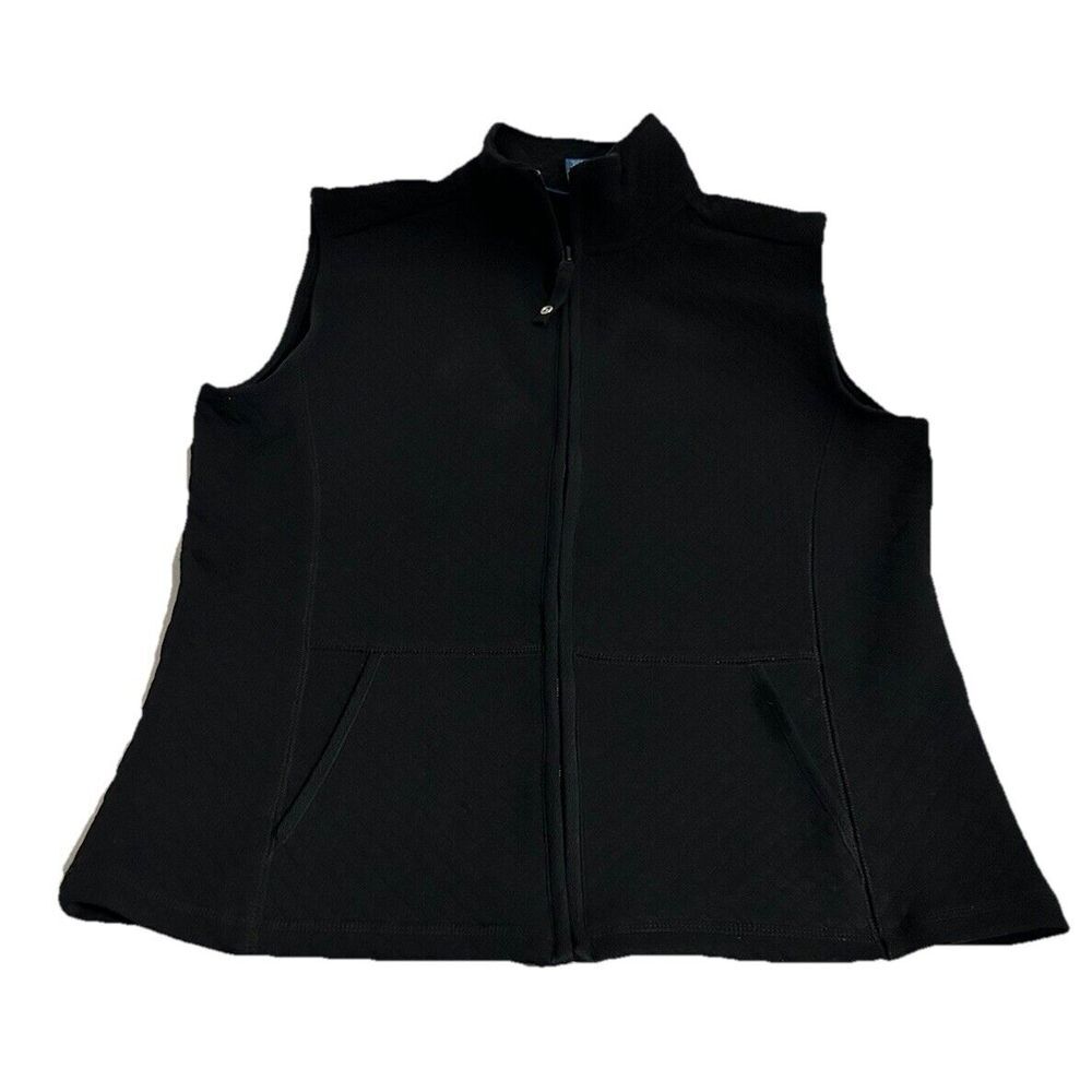 Karen Scott Sport Vest Women's Small Full Zip Mock Neck Golf Lightweight